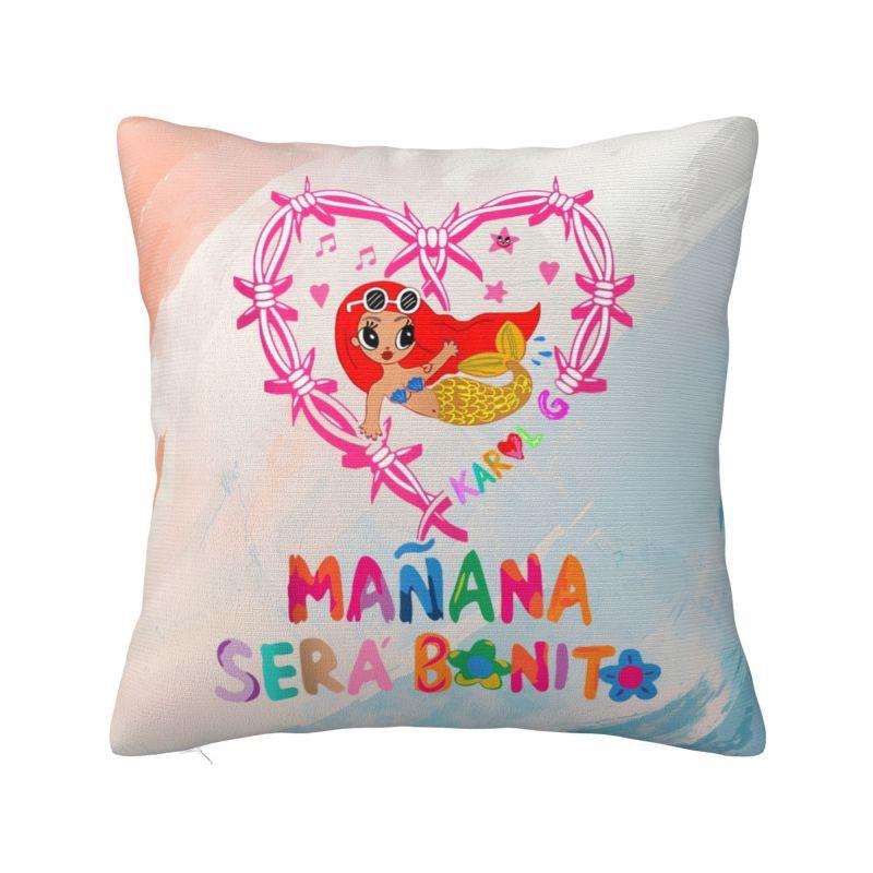 Reggaeton Music Karol G Manana Sera Bonito Throw Pillow Case Bedroom Cushions Cover For Sofa Chair Square Polyester Pillowcase