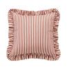 Piping Design Ruffled Edge Pillowcase Striped Print Striped Printed Cushion Cover  Sofa Use