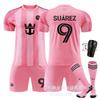 56 Miami International Home No. 0 Messi Jersey No. 9 Suarez Beckham Children's Football