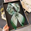 Beach Sunscreen Kerchief Luxury Design Square Scarves Women Popular 70X70Cm Silk Hijab The Four Seasons Headscarf