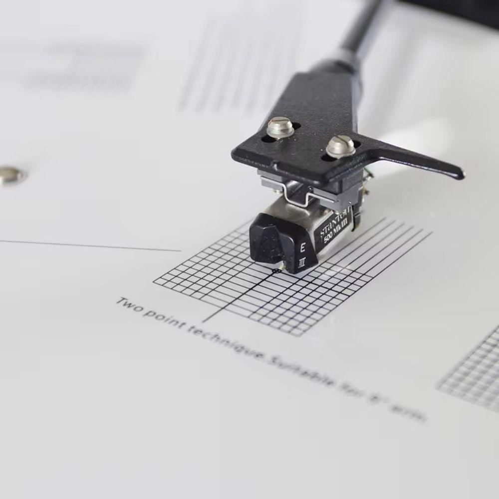 Accurate Vinyl Record Pickup Calibration Plate Acrylic Record Player Turntable Adjustment Tool