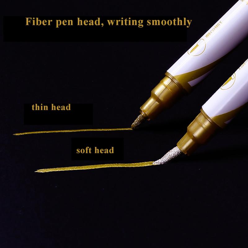 Double Head Color Calligraphy Pen Soft Head Pearlescent Metal Color for Art Hand Painting Creative Painting Greeting Card Hand Account