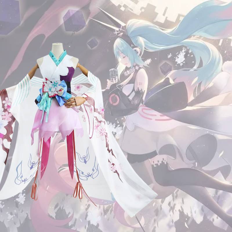 Onmyoji Hatsune Miku Cosplay Costume Cos Outfit Dress Polyester Women Games