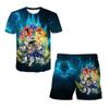 2025 Summer New Fashion Dragon Ball Tshirt Shorts 2 Piece Sets Kids Tracksuit Vegeta Clothes 3D Printed Dragon Ball T Shirts  Suit