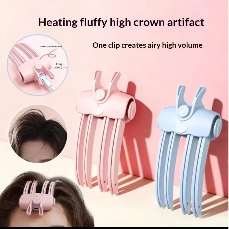 1Pcs Hair Styling Tool Fluffy Hairpin Curling Clips Electric Heated Rechargeable Bangs Curler Hair Roots Volumizing Clip