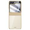 Electroplated Hinge Foldable Screen, Suitable for Samsung Zflip6 Phone Case, Transparent Galaxy 6th Generation Women's All-inclusive Protective Case