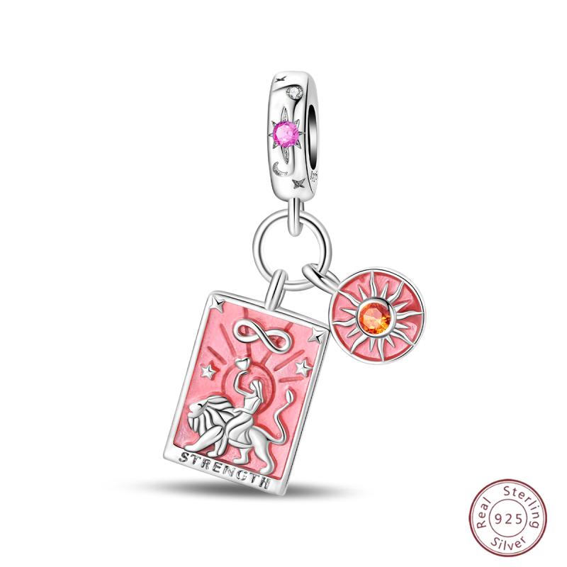 Copper Beaded Pendant Sun Moon Star Magic Tarot Vitality Suitable For Original 3Mm Bracelet Women Exquisite Jewelry