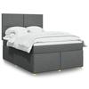 VidaXL Slatted Bed Base with Mattress Dark Grey 160x200cm Fabric 3293625