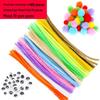 Colorful DIY Chenille Pipe Cleaner Bouquet - Plush, Handmade Spring Craft Pack In Macaron Shades for Children
