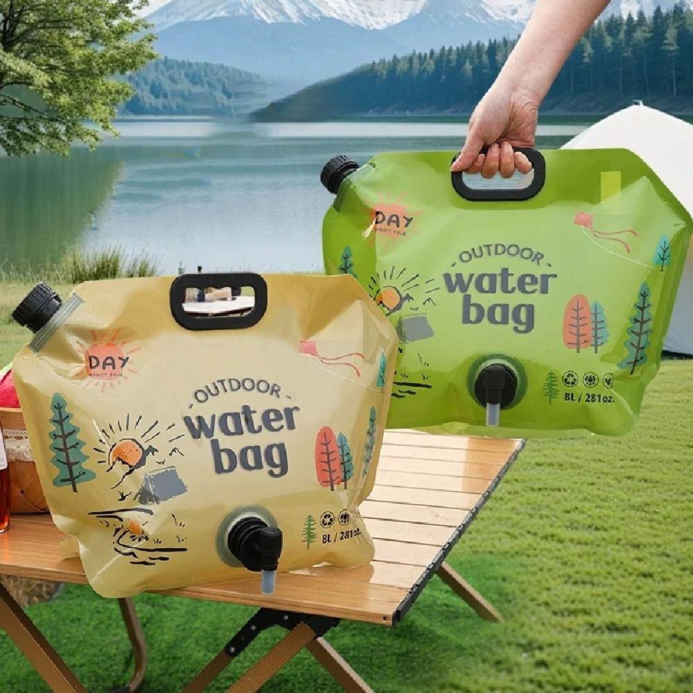 Portable Water Storage Bag Reusable Collapsible Water Container Car Mounted Water Tank Sports