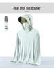 UPF50+ Women's Black Glue Brim Ice Silk Sun Protection Jacket - Breathable Anti-UV Summer Windbreaker.