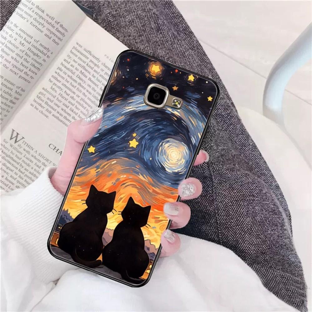Starry Sky Cat Phone Case For Samsung A 10 11 12 13 20 21 22 30 31 32 40 51 52 53 70 71 72 73 91 13 Shell