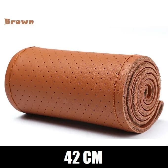 New Steering Wheel Cover Truck Handle Cover 42CM 45CM 47CM 50CM Braid Leather Car Steering Wheel Case for Truck Lorry Accessorie