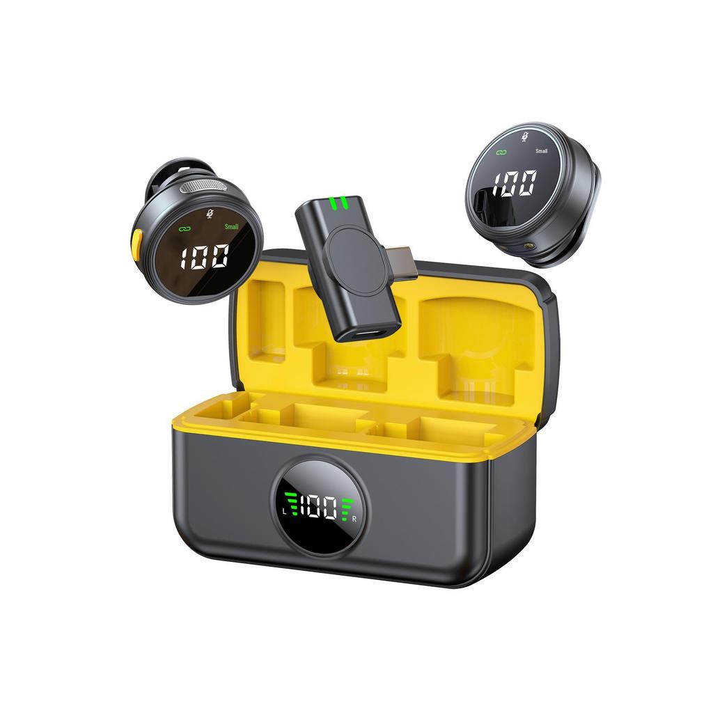 AI Noise Reduction Wireless Lavalier Microphone for Outdoor Live Broadcasting and Video Recording