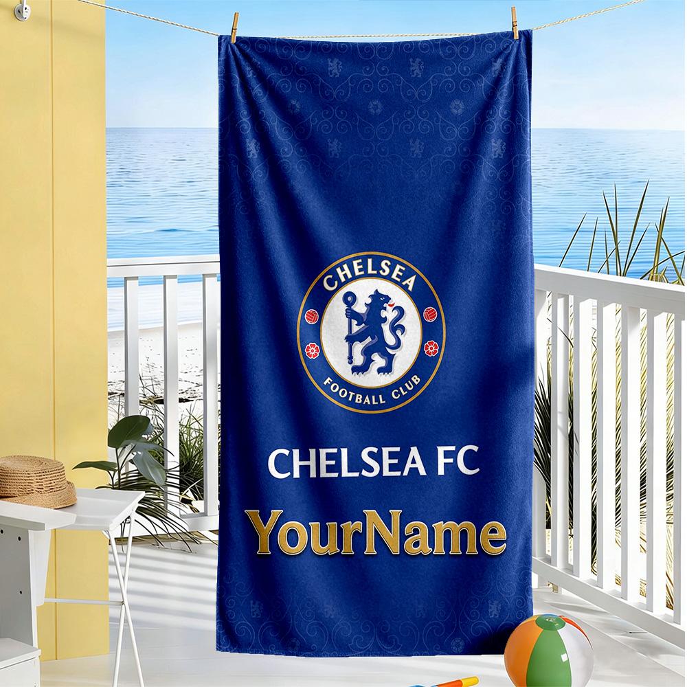 Chelsea Customize Your Name Beach Towel Quick-Dry Soft Microfiber