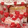 I Love You/Red Heart Love Foil Balloon 1000Pcs Rose Petals for Wedding Anniversary Valentine Day Romantic Special Night Party 5