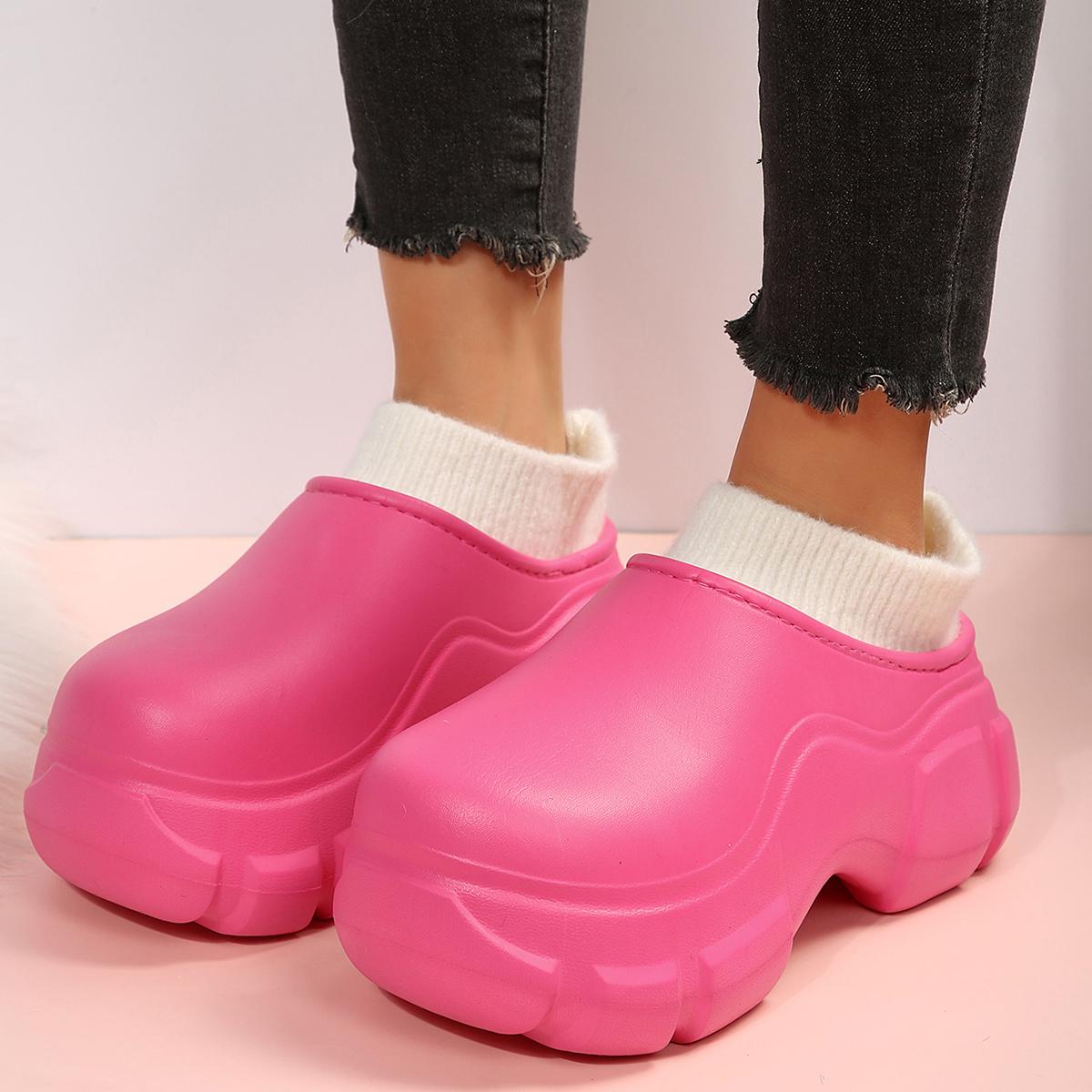 

модные женские теплые тапочки сапоги ленивые тапочки износостойкие мягкие подошвы водонепроницаемые тапочки короткие плюшевые толстые подошвы домашняя обувь для дома 40-41