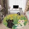 1PC Cat Wedding Office Round Area Rug,  Mat Suitable ForOffice, Under Office Chairs Bedroom Living Room Home Decor, Room Deco