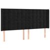 VidaXL LED Headboard Bedroom Furniture Double Bed Accessory Head of Bed Frame Interior Black 3124544