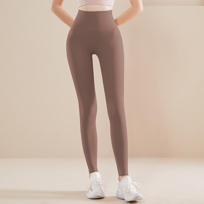 

Женские леггинсы для йоги с высокой талией и эффектом «обнажённой кожи» - Подтягивающие ягодицы, для бега, пилатеса и фитнеса Small