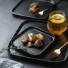 Black Phnom Penh Steak Plate 8-inch Square Household Steak Plate and Vegetable Plate Restaurant Italian Noodle Western Tableware