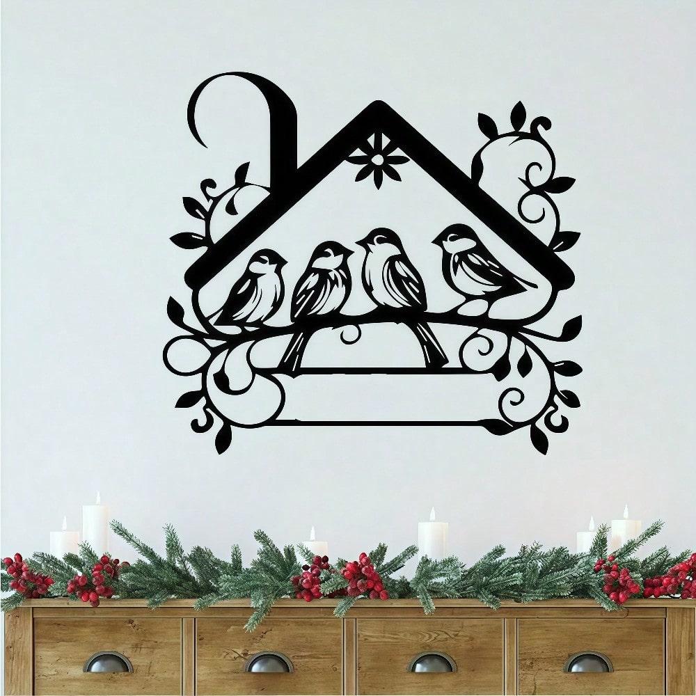 Ironcraft Flying Bird Wall Art with Branches, Classic Home Decor & Holiday Gift