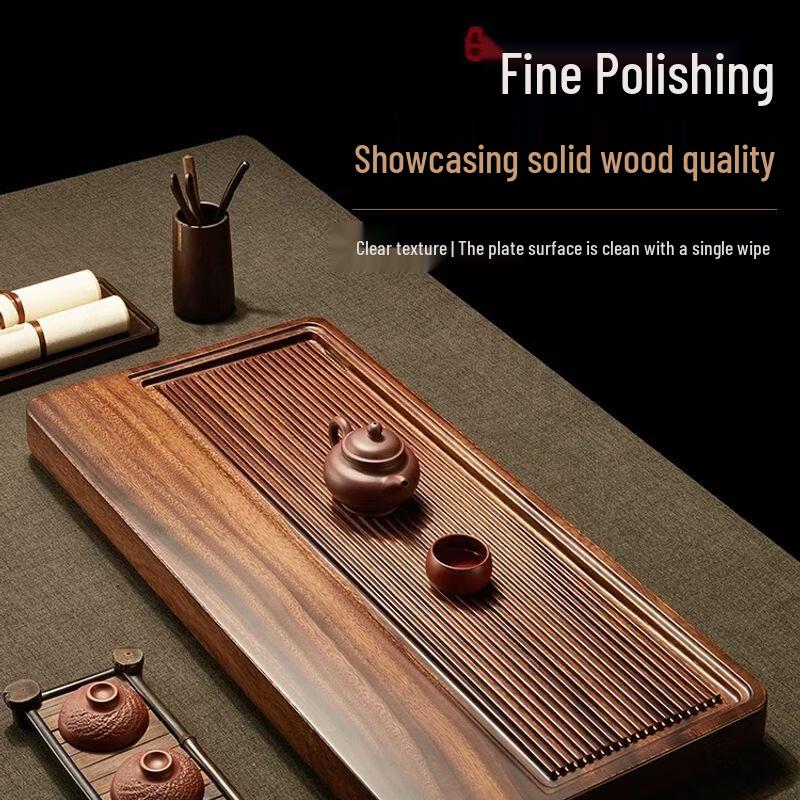 Kung Fu Tea Tray with Embedded Drainage