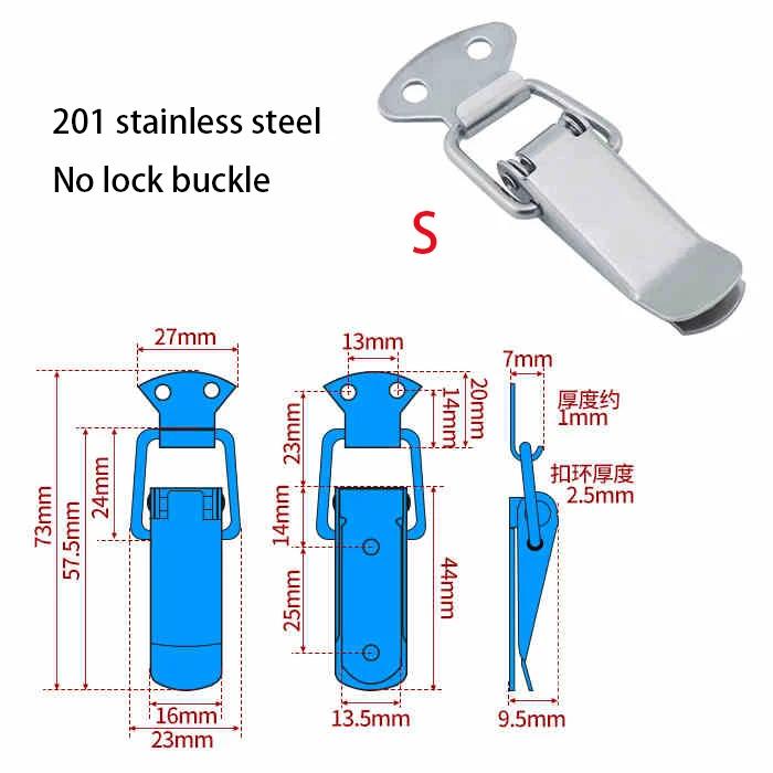 

1Pcs Hardware Tool Buckle Lock Buckle Lock Stainless Steel Duckbill Hook Lock Metal Spring Buckle Padlock 90 Degree Pull Buckle