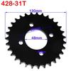 420/428 Chain Rear Sprocket 48mm-68mm Fit For 50cc 70cc 90cc 110cc 125cc ATV Go Kart Buggy Quad Dirt Bike Trike Motorcycle Parts