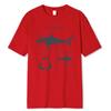 Great White Shark Anatomy T-Shirt Summer Street Short Sleeve Hip Hop Punk Style Boy Casual Tops Fashion White Tees