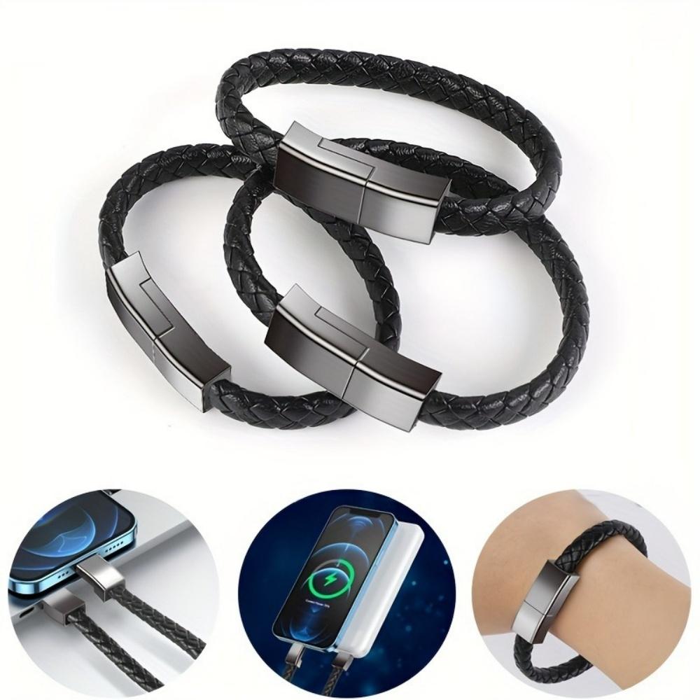 USB C To USB C Bracelet Cable 60W Fast Charging Type C Portable Cord Bracelet Cable For Samsung Huawei Xiaomi Phone Short Cable