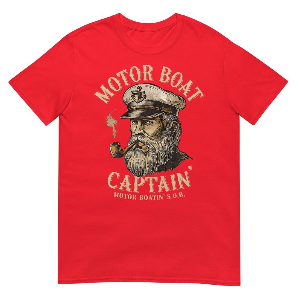 Motor Boat Captain Funny Pontoon Boating Motor Boatin Lake Tshirt S