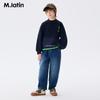 M.Latin Mädchen Winter Verdickte Denim Lange Hosen