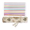 F26C 11Pcs 27cm Long Afghan Crochet Hook Needle 2mm-8mm Colorful Aluminum Knitting Needle Ergonomic Grip For Sweater Blanket