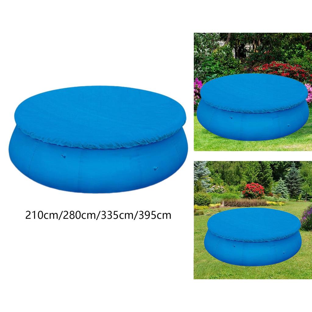 Round Pool Cover PE Round Inflatable Swimming Pool Cover for Outdoor Paddling Garden Swimming Pool Cover Family Pool Cover
