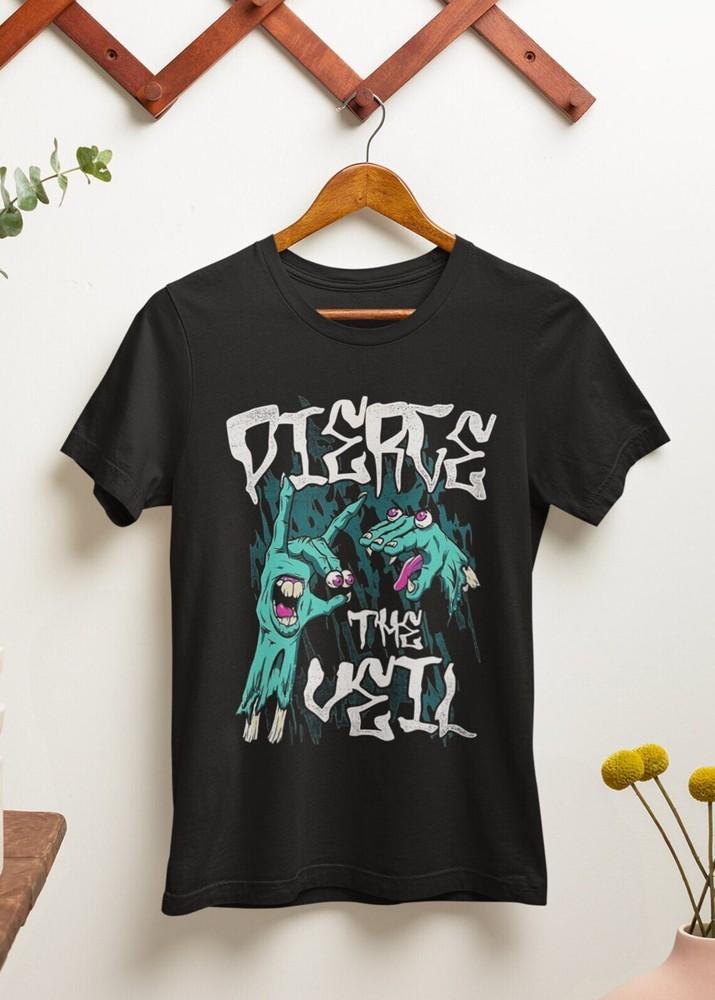 

New Pierce The Veil Band Tour Concert Black Cotton T Shirt For Men Unisex T-Shirt XL