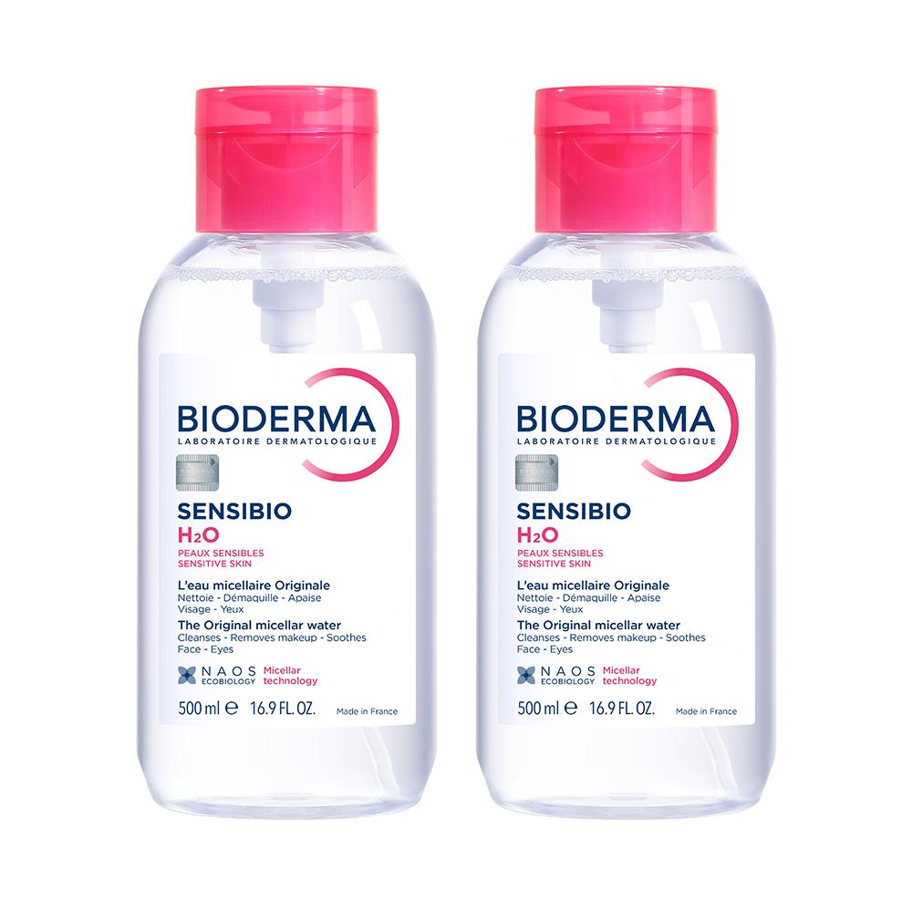 

[Bioderma] Sensibio H2O Micellar Water 500ml + 500ml (Pump Type)