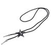 Кожаный плетеный necklace со звездочкой, длинная цепочка, necklace с кисточками для женщин и девушек