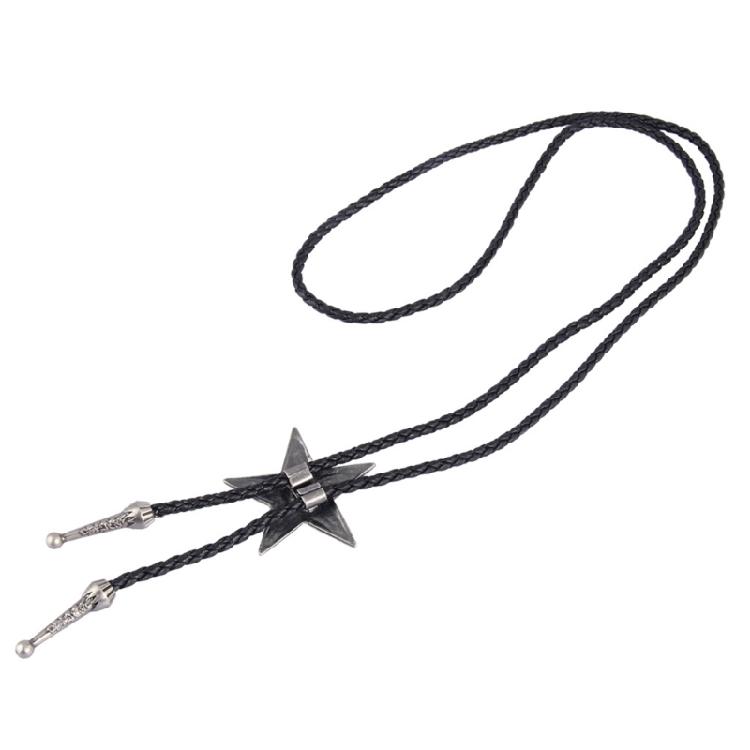 Кожаный плетеный necklace со звездочкой, длинная цепочка, necklace с кисточками для женщин и девушек