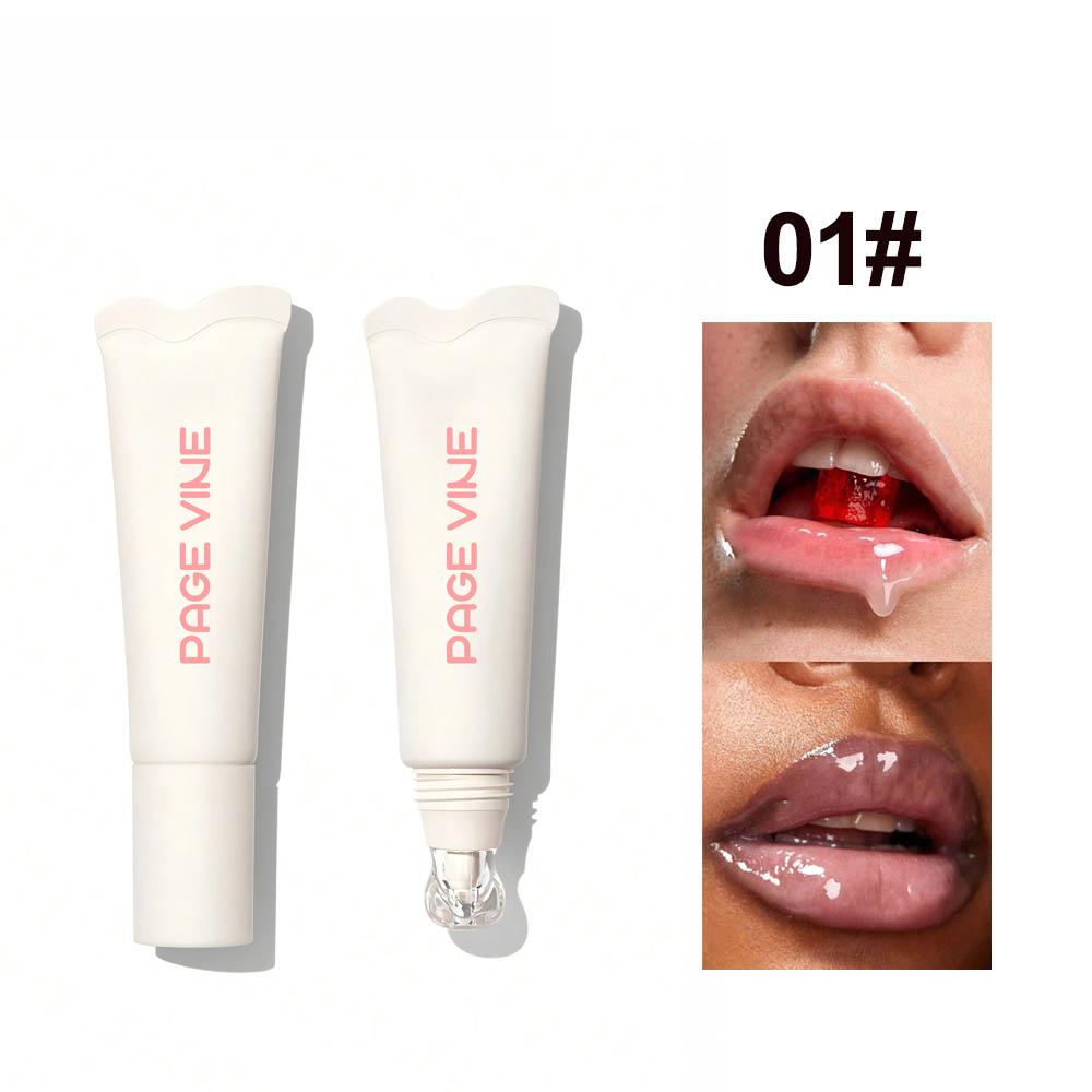 Water Gloss Moisturizing Clear Lip Gloss Mirror Jelly Plumping Lips Transparent Lip Tint Makeup Wholesale Women's Cosmetics