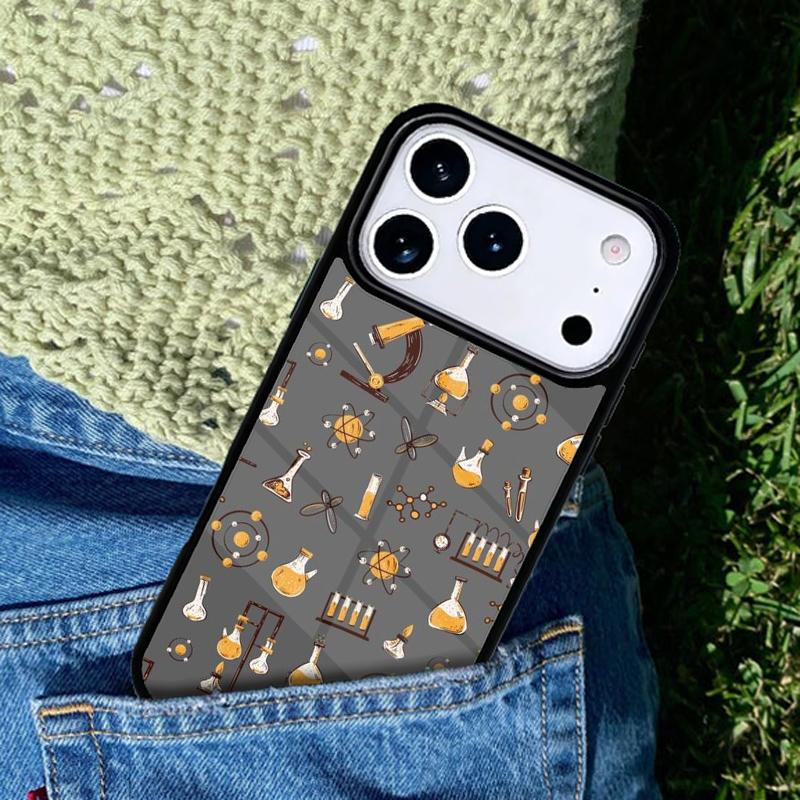 Chemistry Laboratory Seamless Phone Case Cover for IPhone 11 12 13 14 15 16e 17 Pro Max Coque for IPhone 17 Air