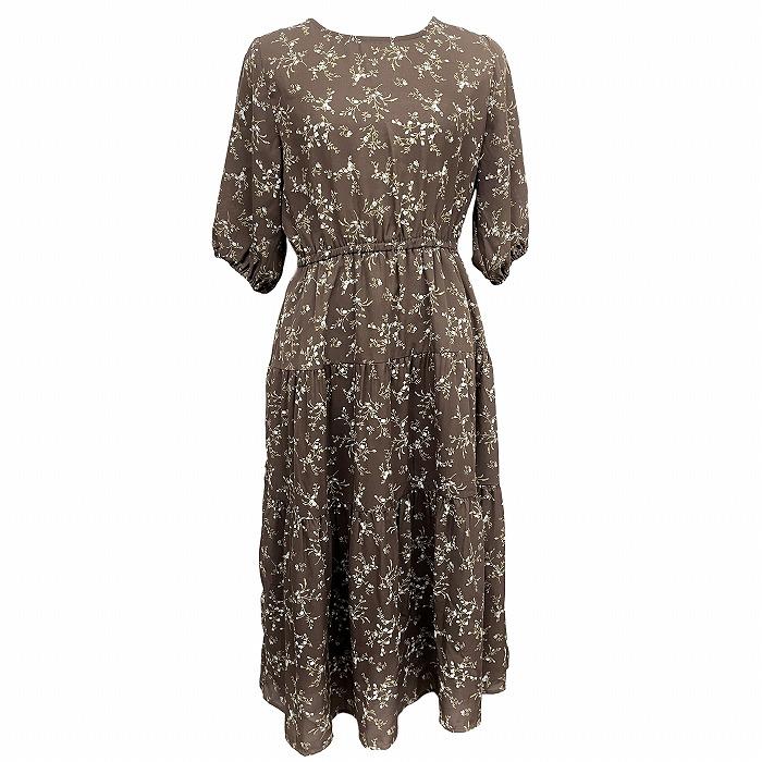 [New item] [Impression N] Earth music & ecology Earth music and ecology Georgette dress Elastic waist Elastic cuffs Long Flare skirt Only the skirt