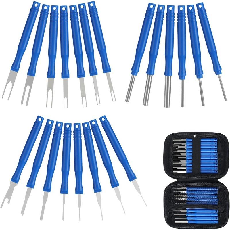 21Pcs Electrical Pin Removal Tool Kit Electrical Wire Connector Pin Release Tool, Automotive Terminal Release Kit for Household