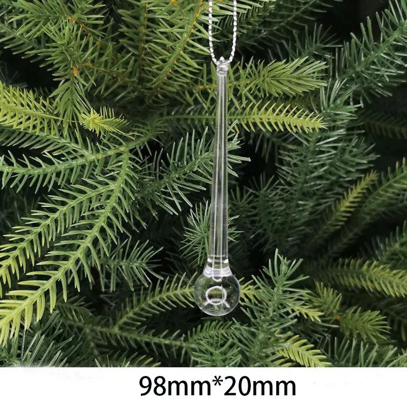 10Pcs Crystal Snowflake Icicle Christmas Decorations Hanging Tree Ornaments for Home Decor New Year Party Supplies Accessories