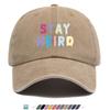 Pc Pcs STAY WEIRD Graffiti Duckbill Cap  Adjustable Snapback Baseball Hat with STAY WEIRD Print Lightweight Breathable S