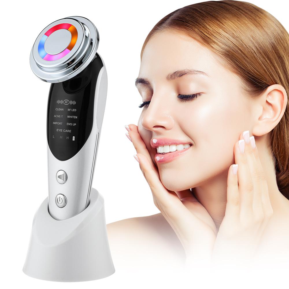 7 in 1 RF EMS Facial Massager Skin Care Tools Face Lift Multifunction Firm Device Skin Rejuvenation Wrinkle Removal Face Beauty