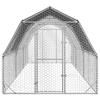 VidaXL Poulailler avec toit 2,5x6x2,25 m acier galvanisé, poulailler de promenade, enclos à poules accessible, cage à poules 3328527