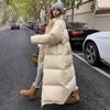 Zimní péřový kabát Zesílený Polstrovaný Stojáček Ochrana krku Kapsy Zapínání na zip Větruodolné Udržování tepla Denní oblečení za chladného počasí Bavlna