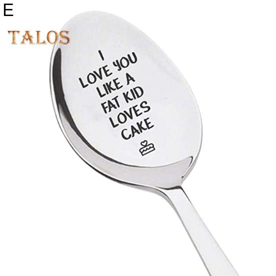 Łyżka do zupy Naczynia nierdzewne Romantyczny napis Trwały, gładki posiłek Łyżka do deserów Prezent na Walentynki