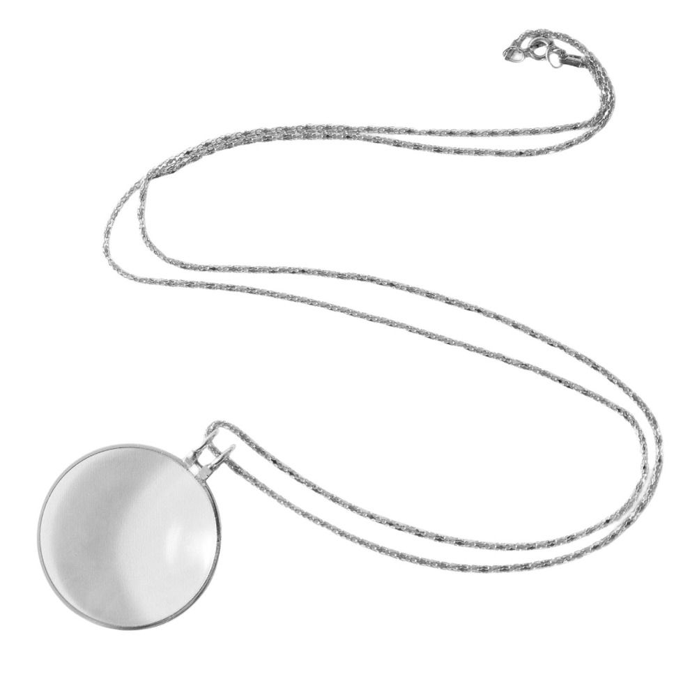 Gift Necklace Magnifying Glass 5x Portable Monocle Magnifier Pendant  Reading Newspaper
